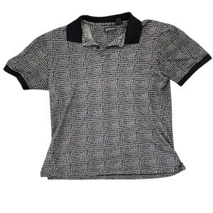 Unisex Black and White Polo Shirt